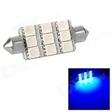 BLAUW 42mm 9 LED SMD auto interieur dome lamp BLAUW 42mm 9 LED SMD auto interieur dome lamp